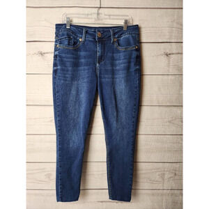 Seven 7 Women's Dark Wash Denim Ankle Skinny Jeans Stylish & Comfortable Size 12